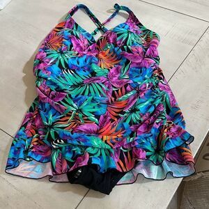 Ocean Dreams One Piece Swimsuit 10 NWOT